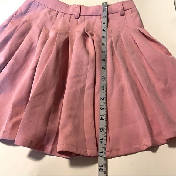 Hot Topic pink Pleated Mini hot goth academia whimsical skater skirt SM - Picture 7 of 8
